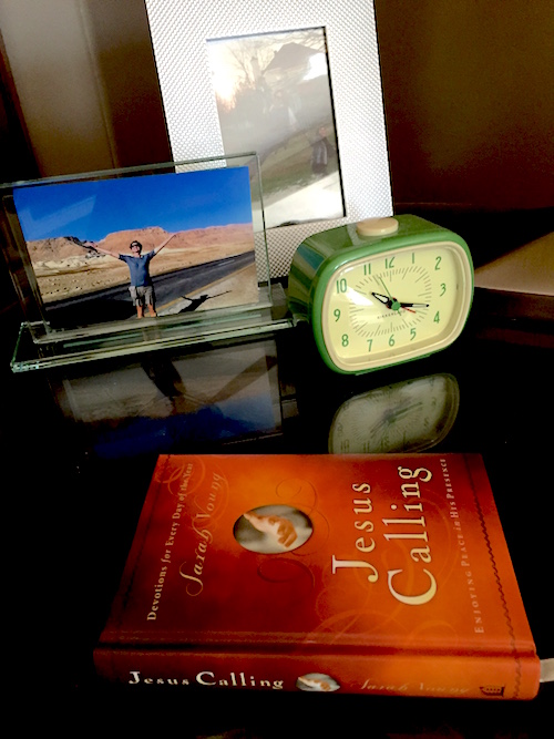 Jesus Calling on family end table