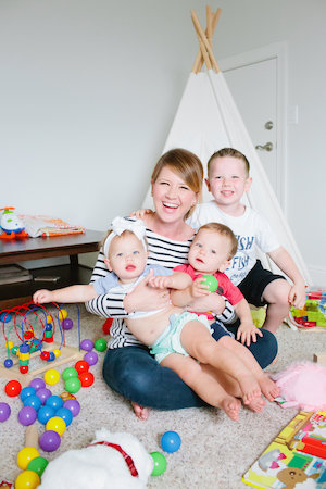 Emily Ley with her three children.