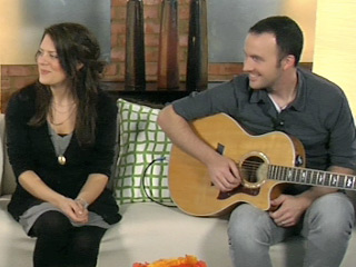 Christy Nockels discusses her musical career on a television talk show.