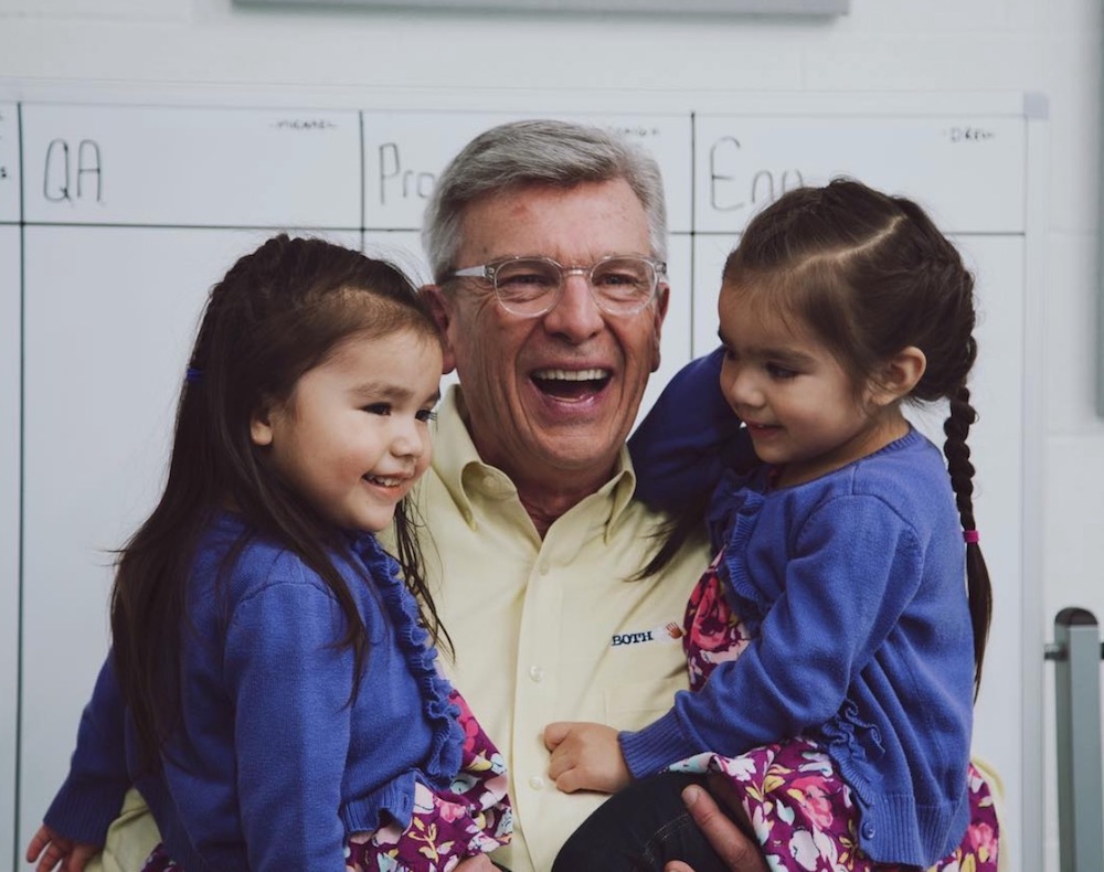 J.T. Olson with his adopted children.