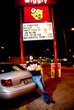 Jamie Blaine in a parking lot.