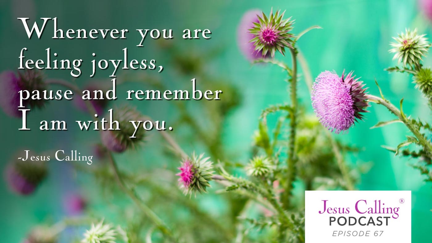 Whenever you are feeling joyless, pause and remember I am with you.