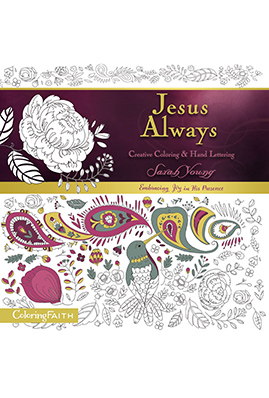 Jesus Always Creative Coloring and Hand Lettering book front angle