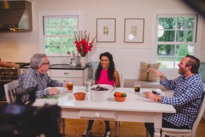 Nicole C Mullen taping of Dinner Conversations with Mark Lowry and Andrew Greer