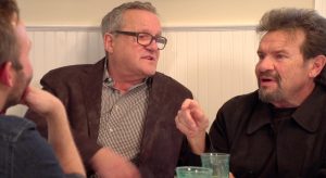 Mark Lowry and Russ Taff on Dinner Conversations video podcast set