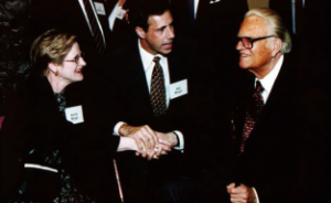 Pastor Rob Morgan and his wife (Katrina) meeting Billy Graham