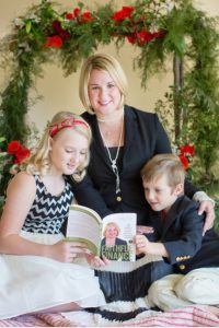 Emily G. Stroud with her children (Jesus Calling podcast)