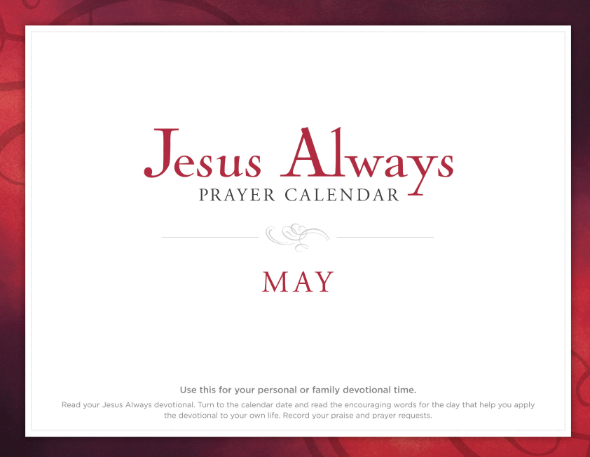 Jesus Always Prayer Calendar- May 2019