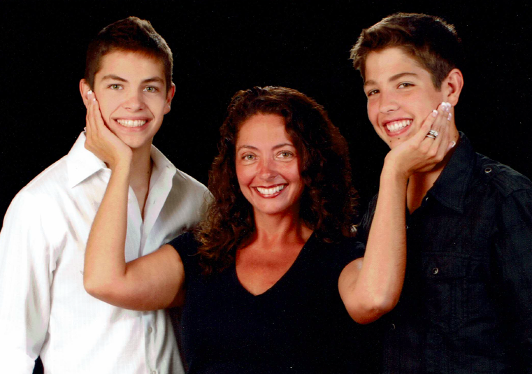 Inspirational thought leader, Holly Dowlling and her sons