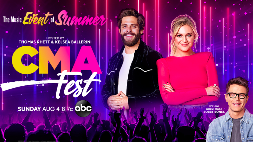 As promoted on the Jesus Calling podcast; CMA Fest is proud to present a three-hour country music special hosted by Thomas Rhett and Kelsea Ballerini, with special guest host Bobby Bones, Sunday, August 4th at 8:00 PM /7:00 PM Central.