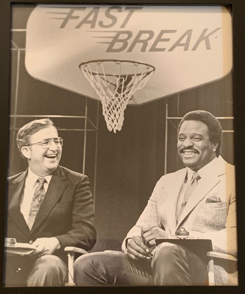 Vintage image of James Brown (sportscaster) as highlighted on Jesus Calling podcast
