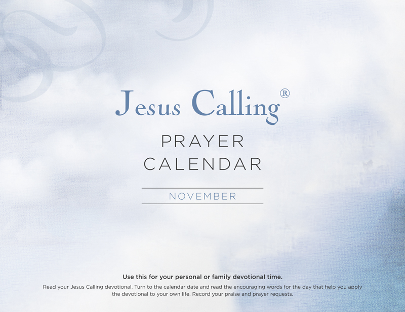 Jesus Calling November Prayer Calendar Jesus Calling