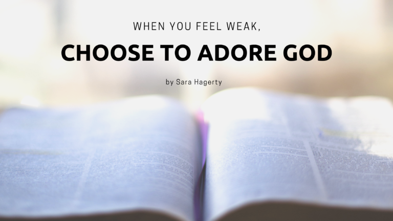 Sara Hagerty blog on Jesus Calling Choose to Adore God