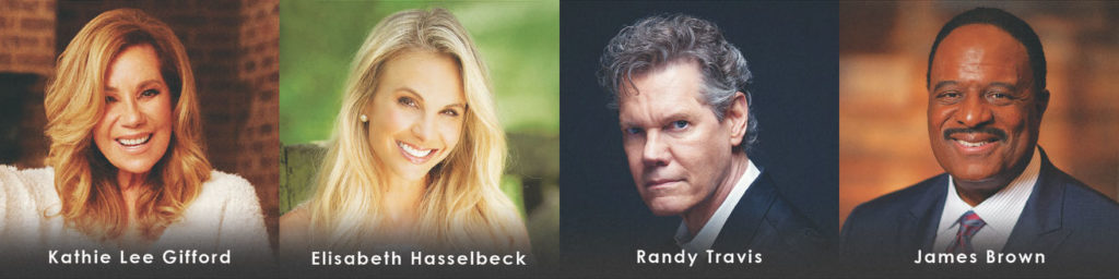 Kathie Lee Gifford, Elisabeth Hasselbeck, Randy Travis, James Brown