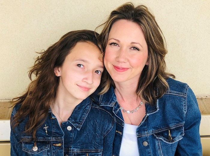 Jesus Calling podcast 311 featuring Sara Gruber - shown here with her daughter