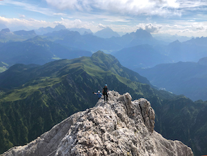 Jesus Calling podcast 322 featuring adventurer Ryan George - Ryan George via ferrata in Italy PC Courtesy of Ryan George