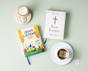 Jesus Calling podcast 327 featuring Jesus Listens & Jesus Listens for Kids - lifestyle photo - JL for Kids 1