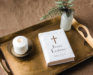 Jesus Calling podcast 341 featuring Jesus Listens devotional book