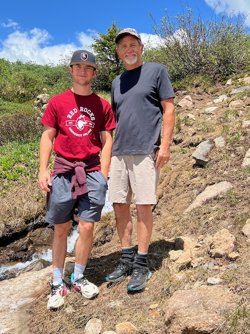 Jesus Calling podcast 401 featuring Dr Charles Fay shown here with his son Cody - Dad & Cody Dad & Cody hike PC No Credit Needed