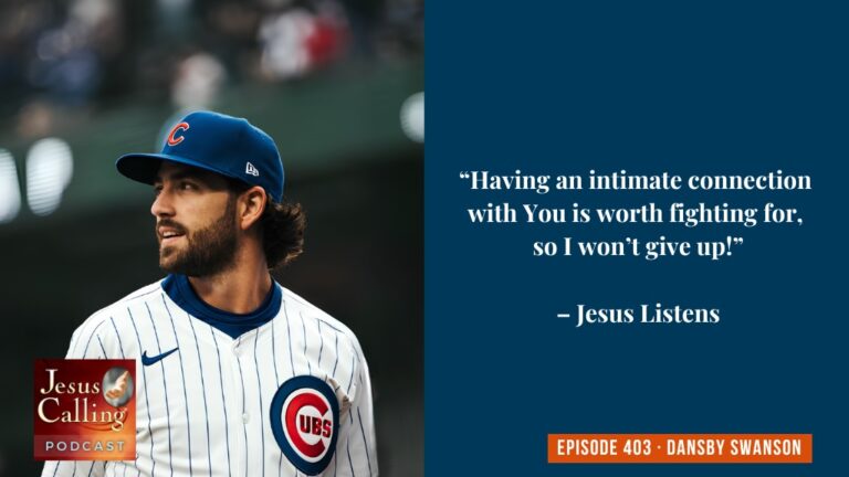 Jesus Calling podcast 403 featuring Dansby Swanson and John Inazu - thumbnail with text