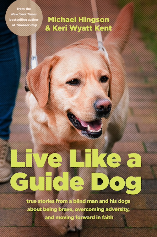 Jesus Calling podcast 419 featuring Michael Hingson & Eve Selis - shown here is Hingson new book cover - Live Like a Guide Dog PC No Credit needed