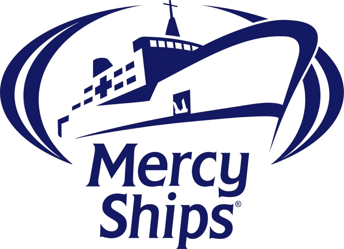 Jesus Calling podcast 423 featuring Raeanne Newquist - Mercy Ships logo