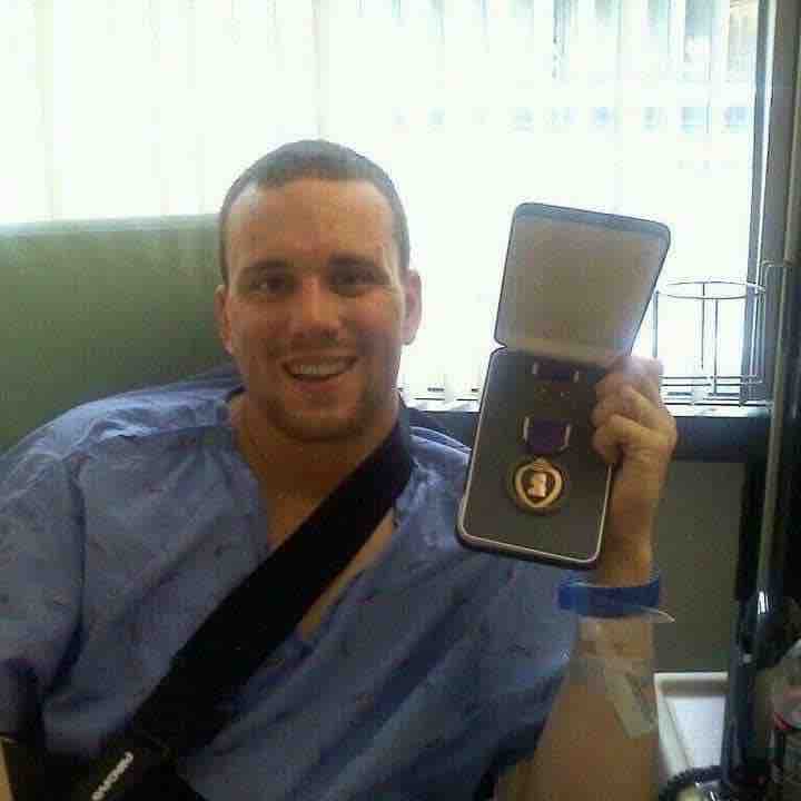 Jesus Calling podcast 433 featuring Scott Hasting - shown here with Purple Heart