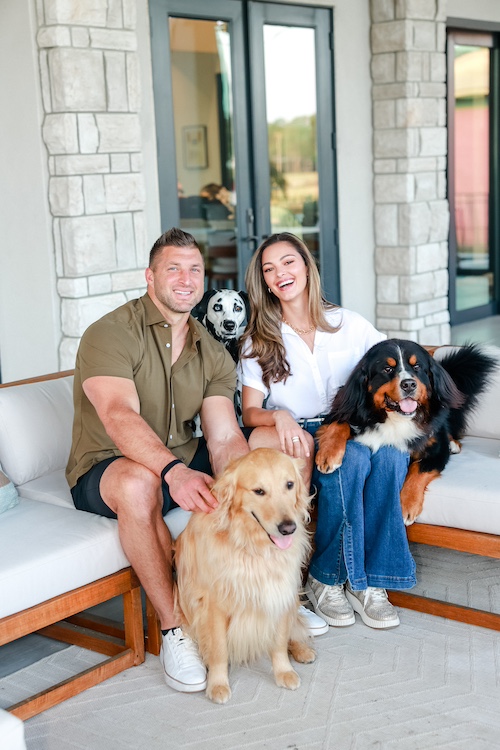 Jesus Calling podcast 436 featuring Demi-Leigh Tebow and Kendall Vanderslice - Demi-Leigh Tebow shown here at home with Tim Tebow