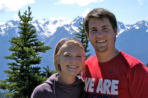 Jesus Calling podcast 437 featuring Alyssa Bethke and Chelsea Damon - Damon shown here with her husband