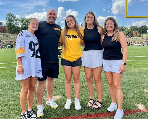 Jesus Calling podcast 446 featuring NFL Team Chaplains Kent Chevalier and Johnny Shelton & Pastor Earl McClellan - kent shown here with his family - 6 PC Courtesy of Kent Chevalier