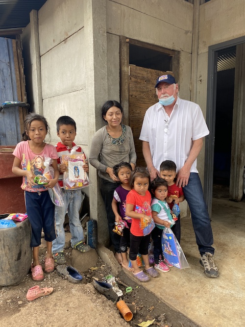 Jesus Calling podcast 448 featuring Steve Moore - The Shalom Foundation - Steve with families in Guatemala PC The Shalom Foundation