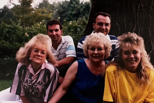Jesus Calling podcast 457 featuring Lisa Boullt - shown here as a young lady and her family - Family1991