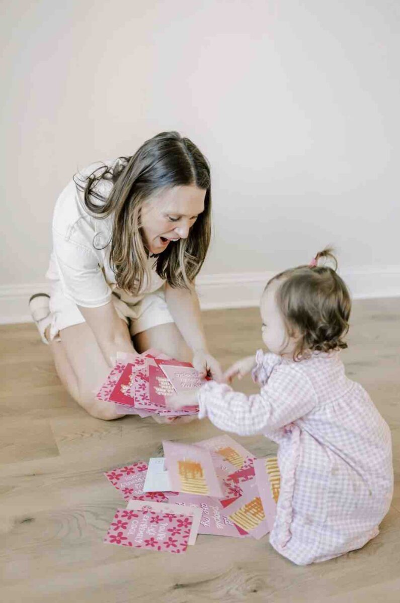 Jesus Calling podcast 458 featuring Hope Reagan Harris - Purpose Doesn't Pause - shown here with her young daughter