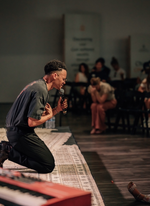 Jesus Calling podcast 461 featuring Tauren Wells, acclaimed recording artist and lead pastor of Church of Whitestone in Austin Texas - shown praying - Photo Apr 09 2025, 3 09 20 PM PC Amber Fletcher