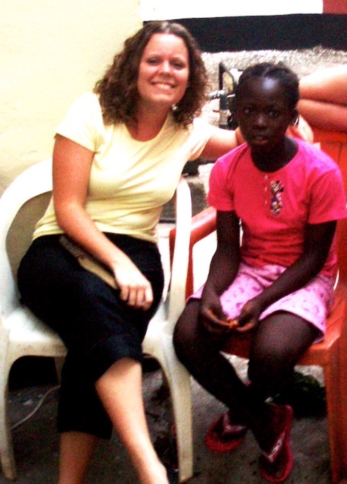 Jesus Calling podcast 464 featuring Becky Murray - Child Photo - with Felicity in Sierra Leone