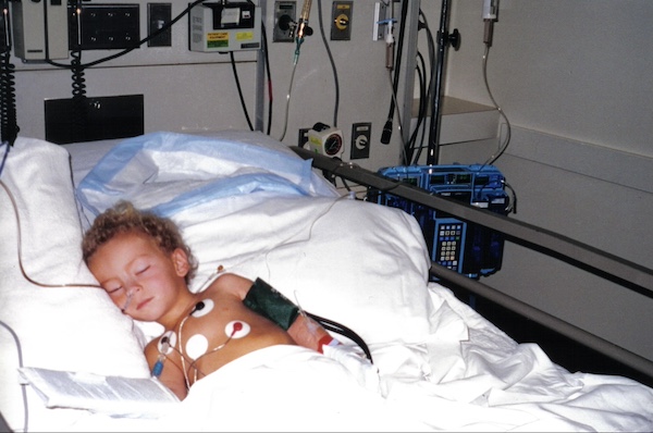 Jesus Calling 476 podcast featuring JT Mestdagh - shown here JT - asleep in the hospital