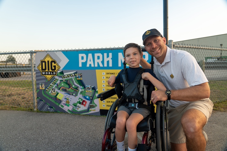 Jesus Calling podcast 475 featuring Jacob Robinson with Dig World - shown with his son - DSC3597 PC Dig World