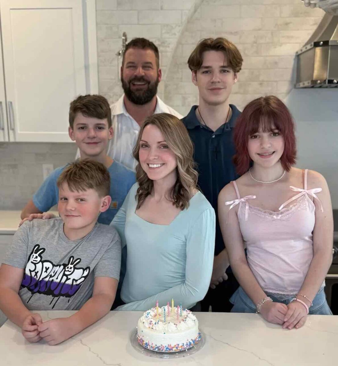 Jesus Calling podcast 475 featuring Lea Hurley - with her family