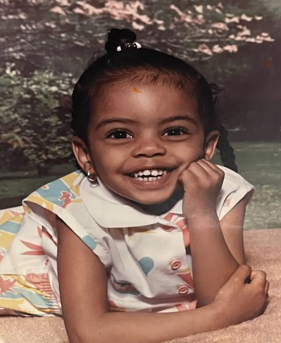 Jesus Calling podcast 479 featuring Monique Rodriguez shown here as a young child