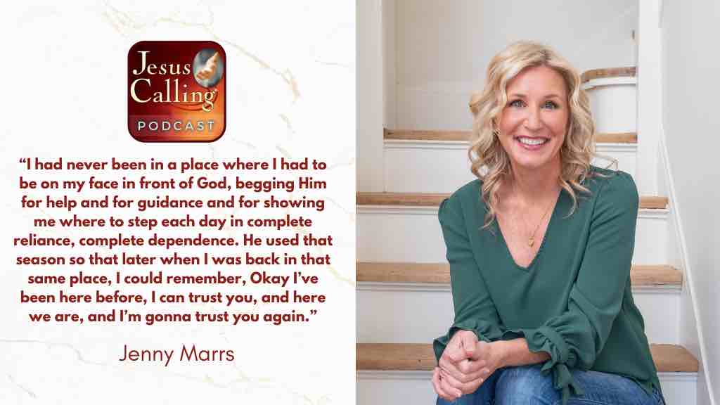 Jesus Calling podcast 481 featuring Jenny Marrs HGTV fixer to fabulous & Struggle Jennings - website thumbnail with text