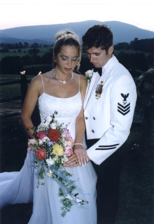 Jesus Calling podcast 485 featuring Jason and Erica Redman - shown on their wedding day - 6 PC Courtesy of Jason Redman